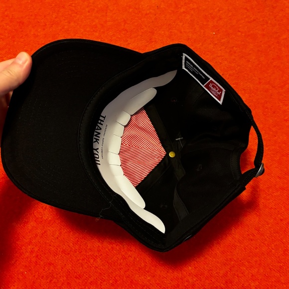 Herschel black Sylas 100% cotton baseball cap hat NWT - Picture 8 of 8